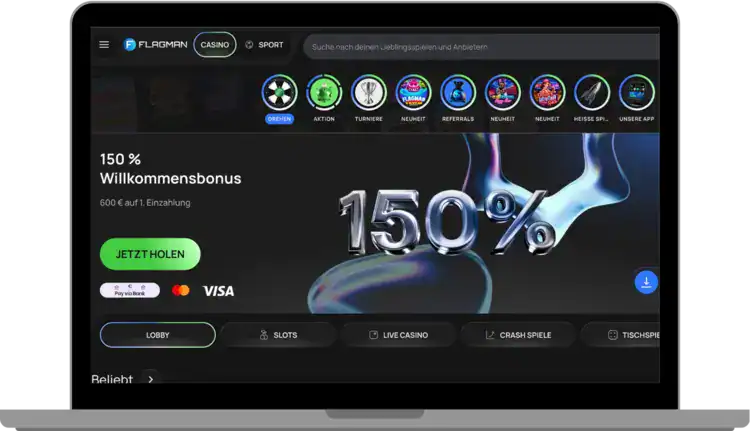 Der Flagman Casino Willkommensbonus.